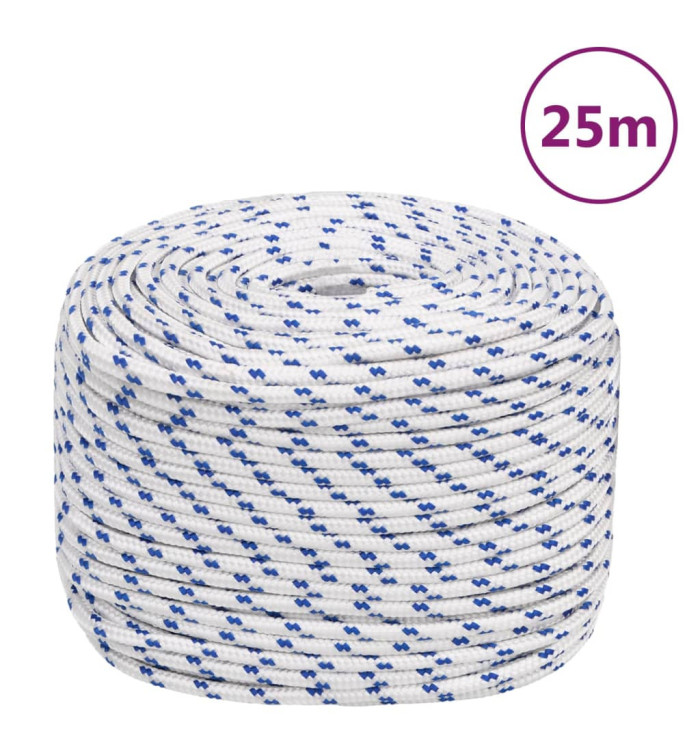 Corde de bateau Blanc 8 mm 25 m Polypropylène | Mobilier & Déco