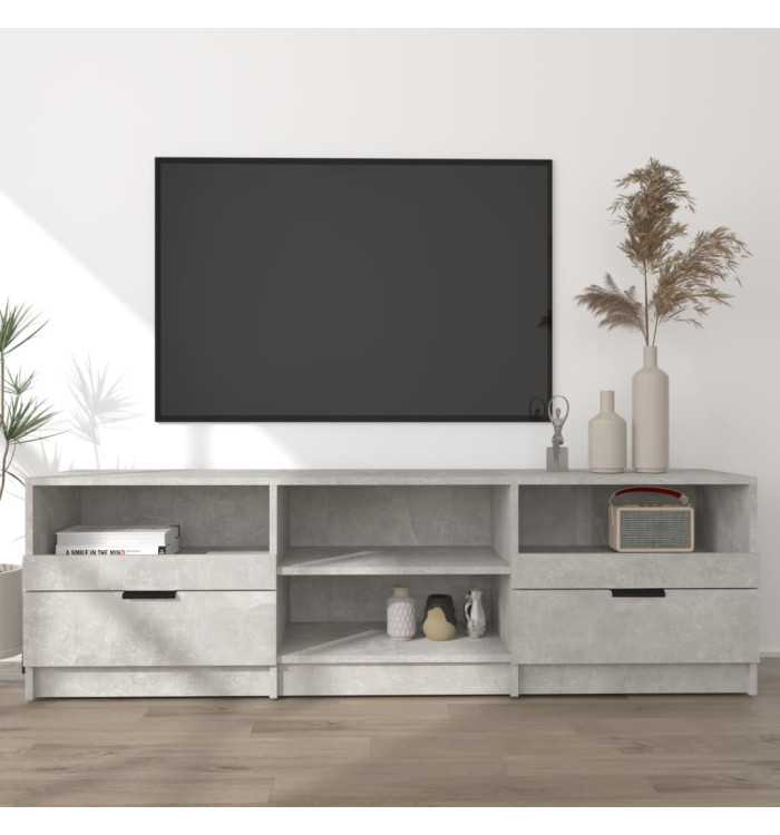 Meuble TV Gris béton 150x33,5x45 cm Bois d'ingénierie | Mobilier & Déco