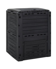 Composteur de jardin Noir 280 L Polypropylène | Mobilier & Déco