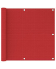 Écran de balcon Rouge 90x600 cm PEHD | Mobilier & Déco