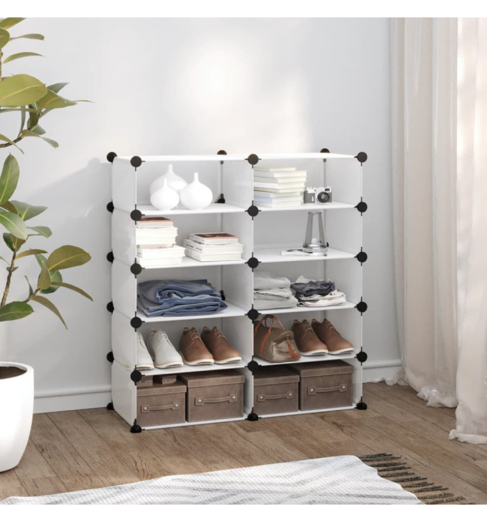 Étagère à chaussures Transparent 84x32x88,5 cm PP | Mobilier & Déco