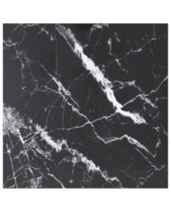 Dessus de table noir 60x60 cm 6 mm verre trempé design marbre | Mobilier & Déco