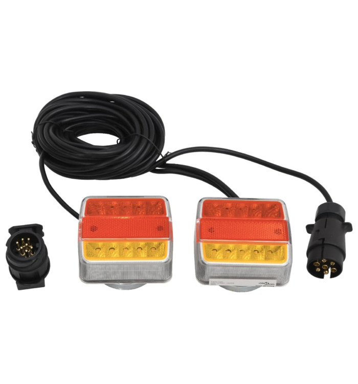Feux de remorque 2 pcs Rouge 10,5x7,5x10 cm Ampoule LED 12 V | Mobilier & Déco