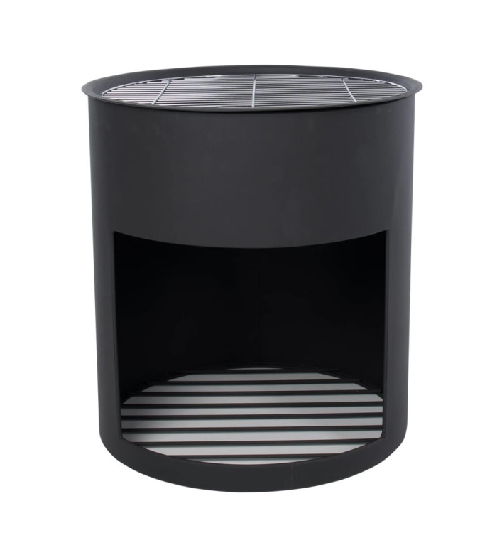 RedFire Tonneau à feu Milshire Noir Acier | Mobilier & Déco