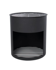 RedFire Tonneau à feu Milshire Noir Acier | Mobilier & Déco