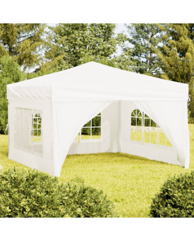 Tente de réception pliable avec parois Blanc 3x3 m | Mobilier & Déco