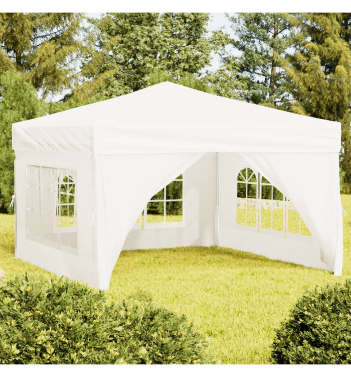 Tente de réception pliable avec parois Blanc 3x3 m | Mobilier & Déco