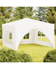 Tente de réception pliable avec parois Blanc 3x3 m | Mobilier & Déco
