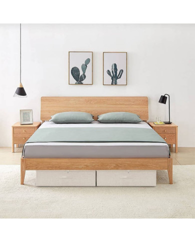 Boîtes de rangement 2 pcs Tissu 70x40x18 cm Crème | Mobilier & Déco