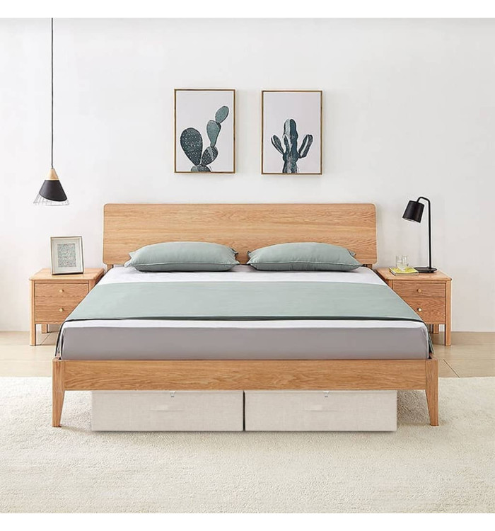 Boîtes de rangement 2 pcs Tissu 70x40x18 cm Crème | Mobilier & Déco