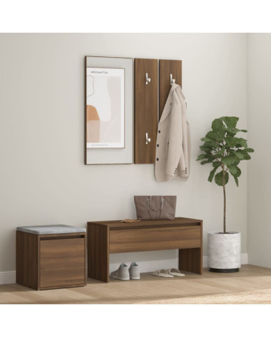 Ensemble de meubles de couloir Chêne marron Bois d'ingénierie | Mobilier & Déco