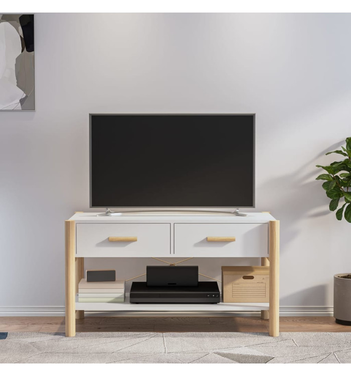 Meuble TV Blanc 82x38x45 cm Bois d'ingénierie | Mobilier & Déco