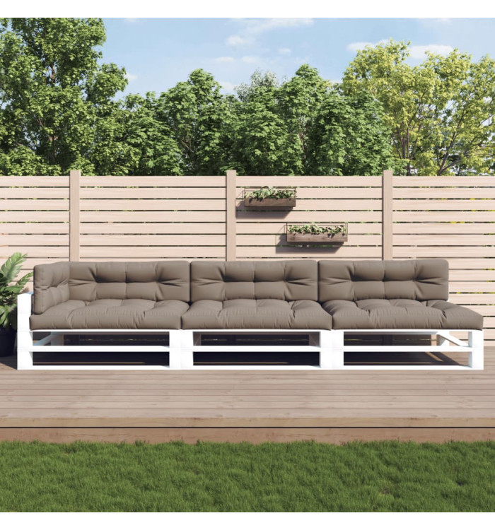 Coussins de palette lot de 7 taupe tissu | Mobilier & Déco