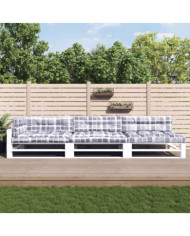 Coussins de palette lot de 7 motif de carreaux gris tissu | Mobilier & Déco