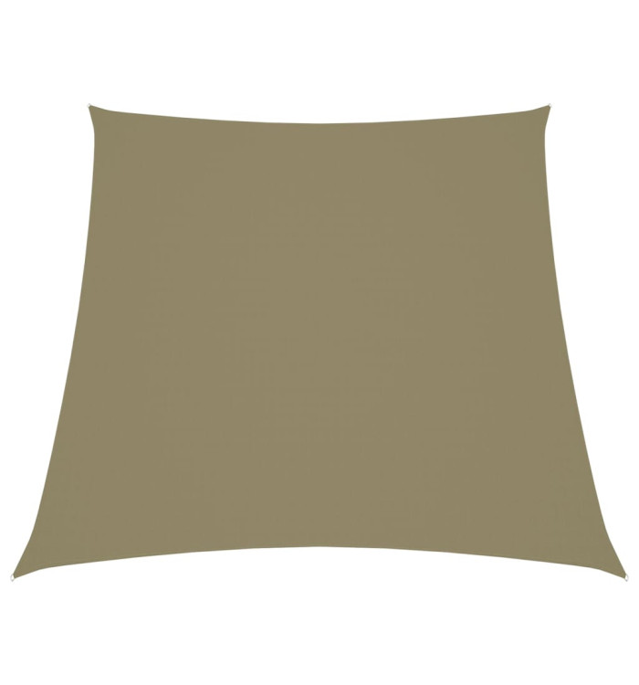Voile de parasol Tissu Oxford trapèze 4/5x4 m Beige | Mobilier & Déco