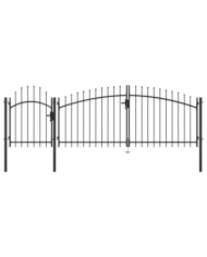 Portail de jardin Acier 2 x 4 m Noir | Mobilier & Déco
