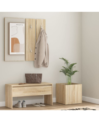 Ensemble de meubles de couloir Chêne Sonoma Bois d'ingénierie | Mobilier & Déco