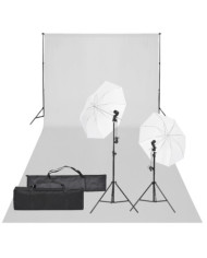 Kit de studio photo avec éclairage et toile de fond | Mobilier & Déco
