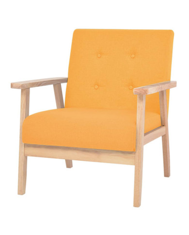 Fauteuil jaune tissu | Mobilier & Déco