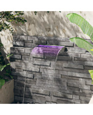 Déversoir pour cascade avec LED RVB Inox 45 cm | Mobilier & Déco