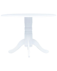Table à manger Blanc 106 cm Bois d'hévéa massif | Mobilier & Déco