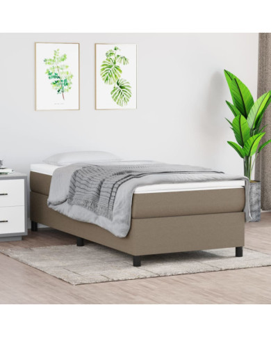 Cadre de lit sans matelas taupe 90x190 cm tissu | Mobilier & Déco