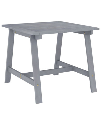 Table à dîner de jardin Gris 88x88x74 cm Bois d'acacia massif | Mobilier & Déco