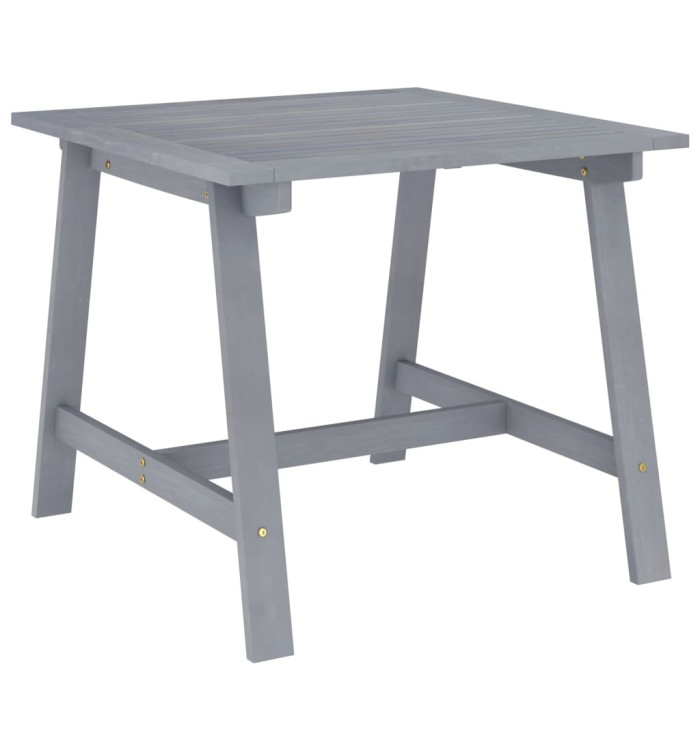 Table à dîner de jardin Gris 88x88x74 cm Bois d'acacia massif | Mobilier & Déco