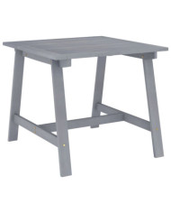 Table à dîner de jardin Gris 88x88x74 cm Bois d'acacia massif | Mobilier & Déco