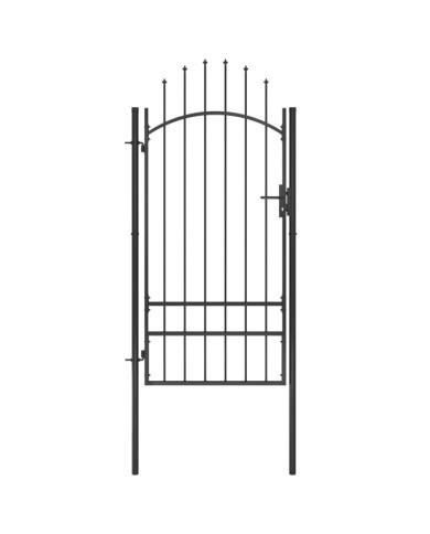 Portail de jardin Acier 1x2,5 m Noir | Mobilier & Déco