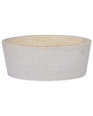 Lavabo Crème Ø40x15 cm Marbre | Mobilier & Déco