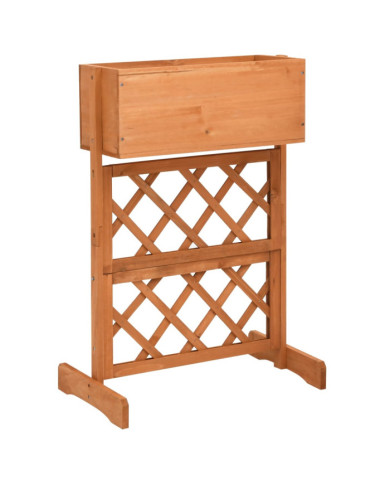 Jardinière à treillis de jardin Orange 45x30x74cm Bois de sapin | Mobilier & Déco