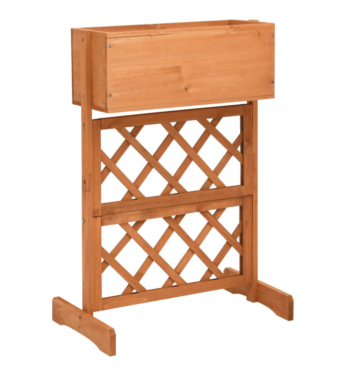 Jardinière à treillis de jardin Orange 45x30x74cm Bois de sapin | Mobilier & Déco
