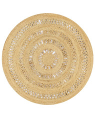 Tapis fait à la main Jute tressée 120 cm | Mobilier & Déco