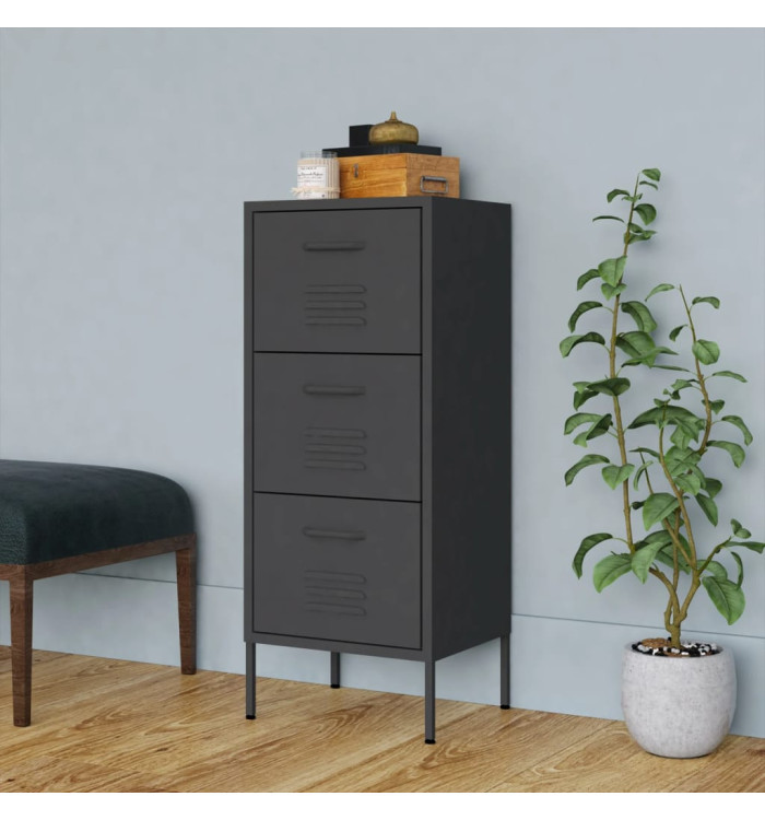 Armoire de rangement Anthracite 42,5x35x101,5 cm Acier | Mobilier & Déco