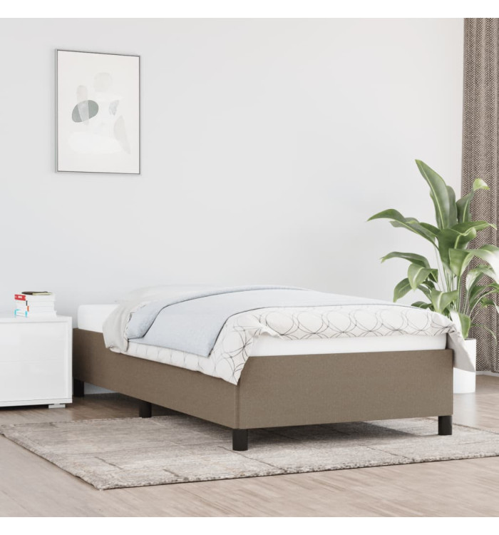 Cadre de lit sans matelas taupe 90x190 cm tissu | Mobilier & Déco