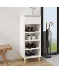 Armoire à chaussures Blanc brillant 40x36x105cm Bois ingénierie | Mobilier & Déco