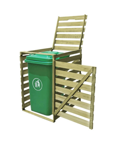 Abri pour poubelle 240 L Bois imprégné | Mobilier & Déco