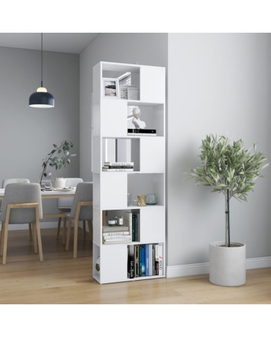 Bibliothèque/Séparateur de pièce Blanc 60x24x186 cm | Mobilier & Déco