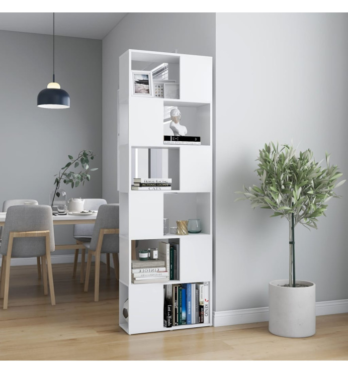 Bibliothèque/Séparateur de pièce Blanc 60x24x186 cm | Mobilier & Déco