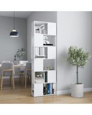 Bibliothèque/Séparateur de pièce Blanc 60x24x186 cm | Mobilier & Déco