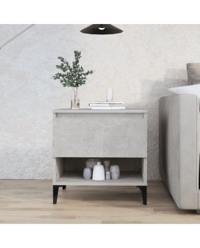 Table d'appoint Gris béton 50x46x50 cm Bois d'ingénierie | Mobilier & Déco