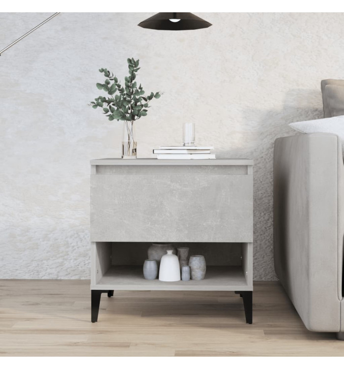 Table d'appoint Gris béton 50x46x50 cm Bois d'ingénierie | Mobilier & Déco