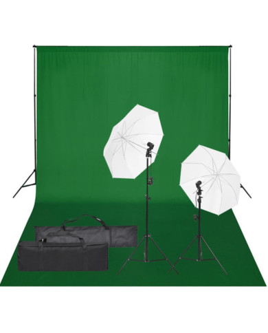 Kit de studio photo avec éclairage et toile de fond | Mobilier & Déco