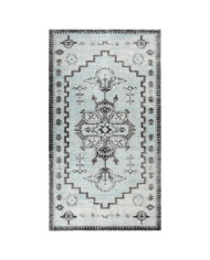 Tapis à tissage plat d'extérieur 115x170 cm Vert et gris | Mobilier & Déco