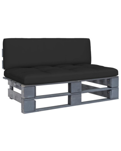 Canapé central palette de jardin Gris Bois de pin imprégné | Mobilier & Déco