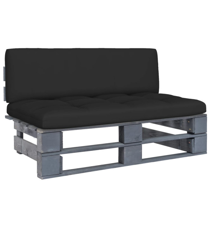 Canapé central palette de jardin Gris Bois de pin imprégné | Mobilier & Déco