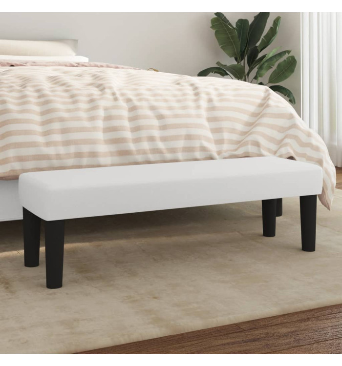 Banc Blanc 100x30x30 cm Similicuir | Mobilier & Déco