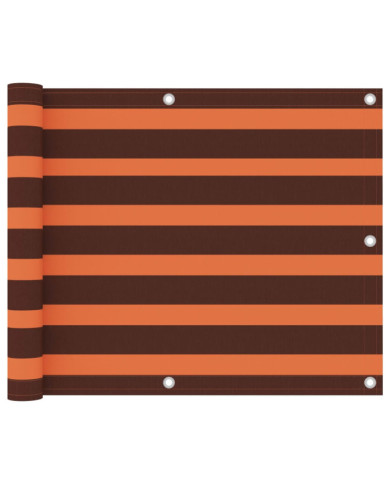 Écran de balcon Orange et marron 75x400 cm Tissu Oxford | Mobilier & Déco