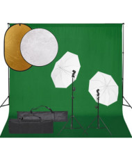 Kit de studio photo avec éclairage toile de fond et réflecteur | Mobilier & Déco
